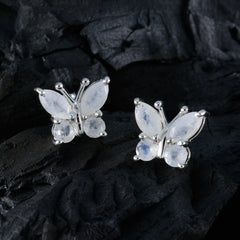 Rainbow-Moonstone-Middle-Eastern-Inès-quarter-Stud-White-Silver-Earring