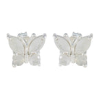 Rainbow-Moonstone-Middle-Eastern-Inès-quarter-Stud-White-Silver-Earring