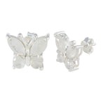 Rainbow-Moonstone-Middle-Eastern-Inès-quarter-Stud-White-Silver-Earring