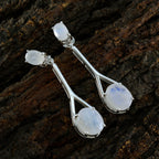 Rainbow-Moonstone-Middle-Eastern-Mei-Toi-et-Moi-Stud-White-Silver-Earring