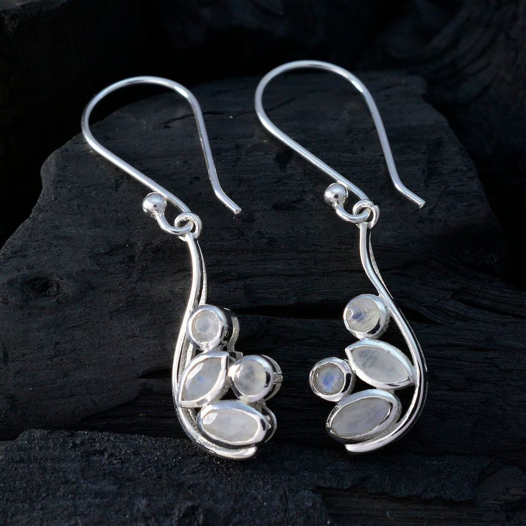 Rainbow-Moonstone-French-Aurora-multiple-Dangle-White-92.5-Silver-Earring