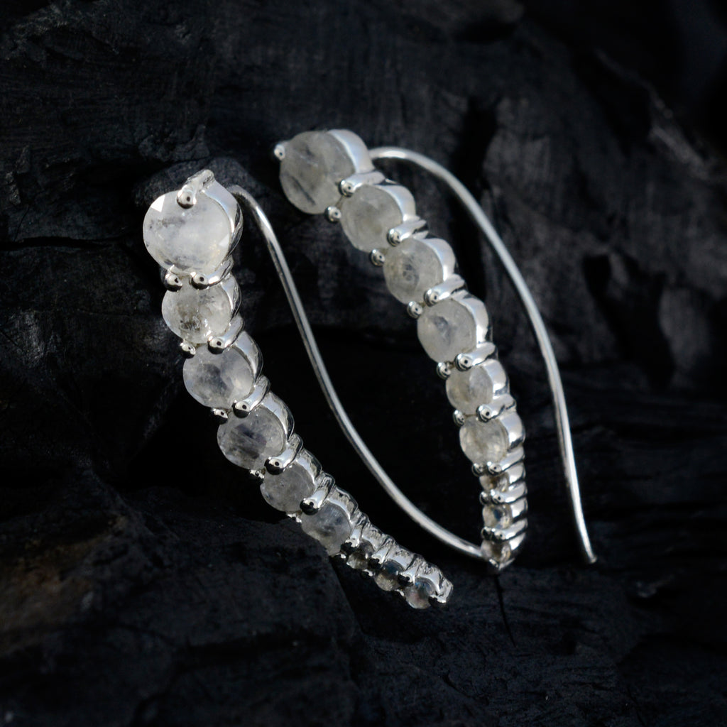 Rainbow-Moonstone-Japanese-Andrea-multiple-EarCuff-White-925-Silver-Earring