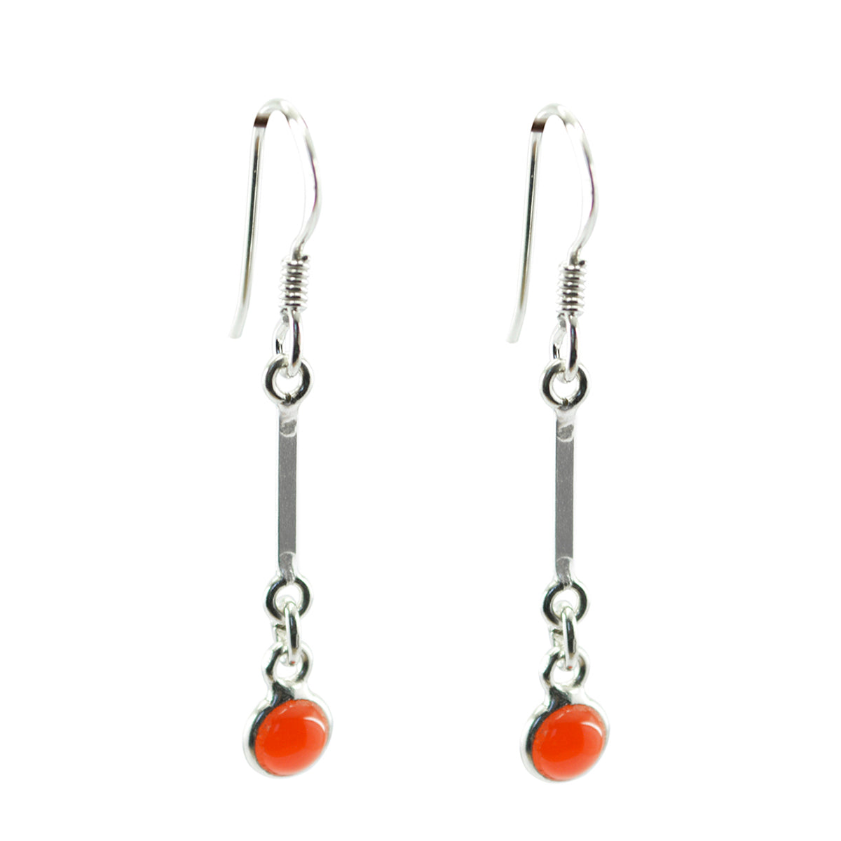Red-Onyx-Moroccan-Bianca-multiple-Dangle-Red-925-Sterling-Silver-Earring メイン画像