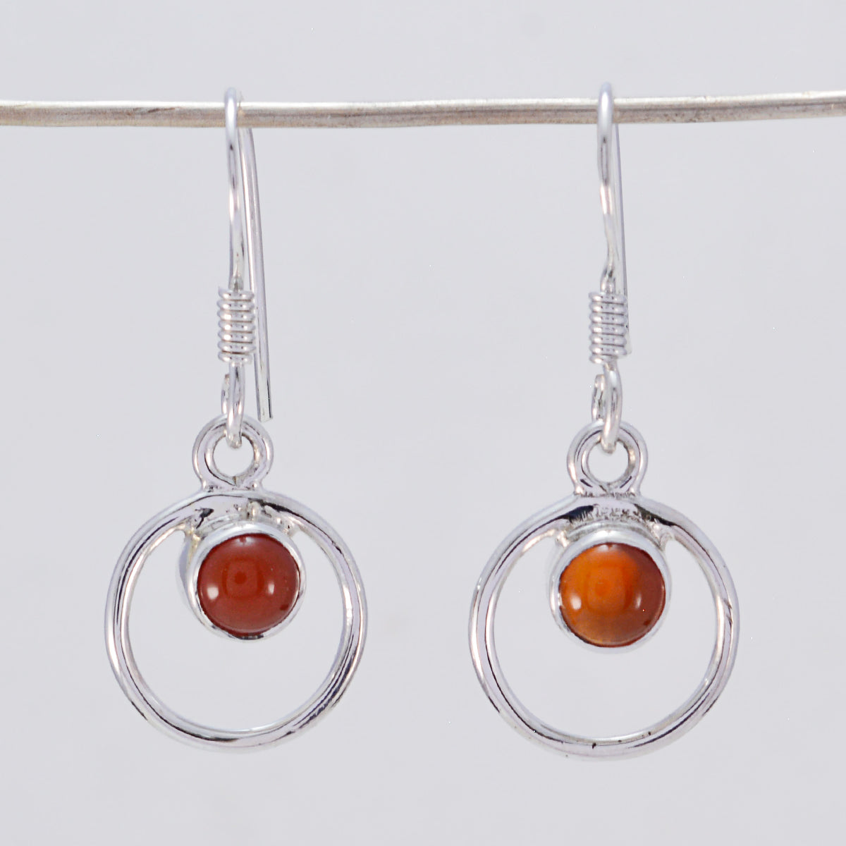 Red-Onyx-Japanese-Chloe-multiple-Dangle-Red-92.5-Silver-Earring