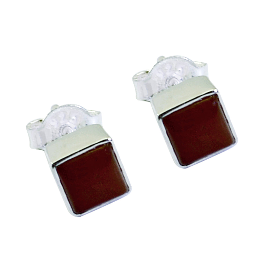 Red-Onyx-Australian-Yuki-Solitaire-Stud-Red-Sterling-Silver-Earring