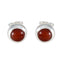 Red-Onyx-French-Emilia-Solitaire-Stud-Red-Sterling-Silver-Earring