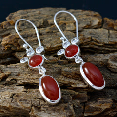 Red-Onyx-Moroccan-Hua-Toi-et-Moi-Dangle-Red-925-Sterling-Silver-Earring