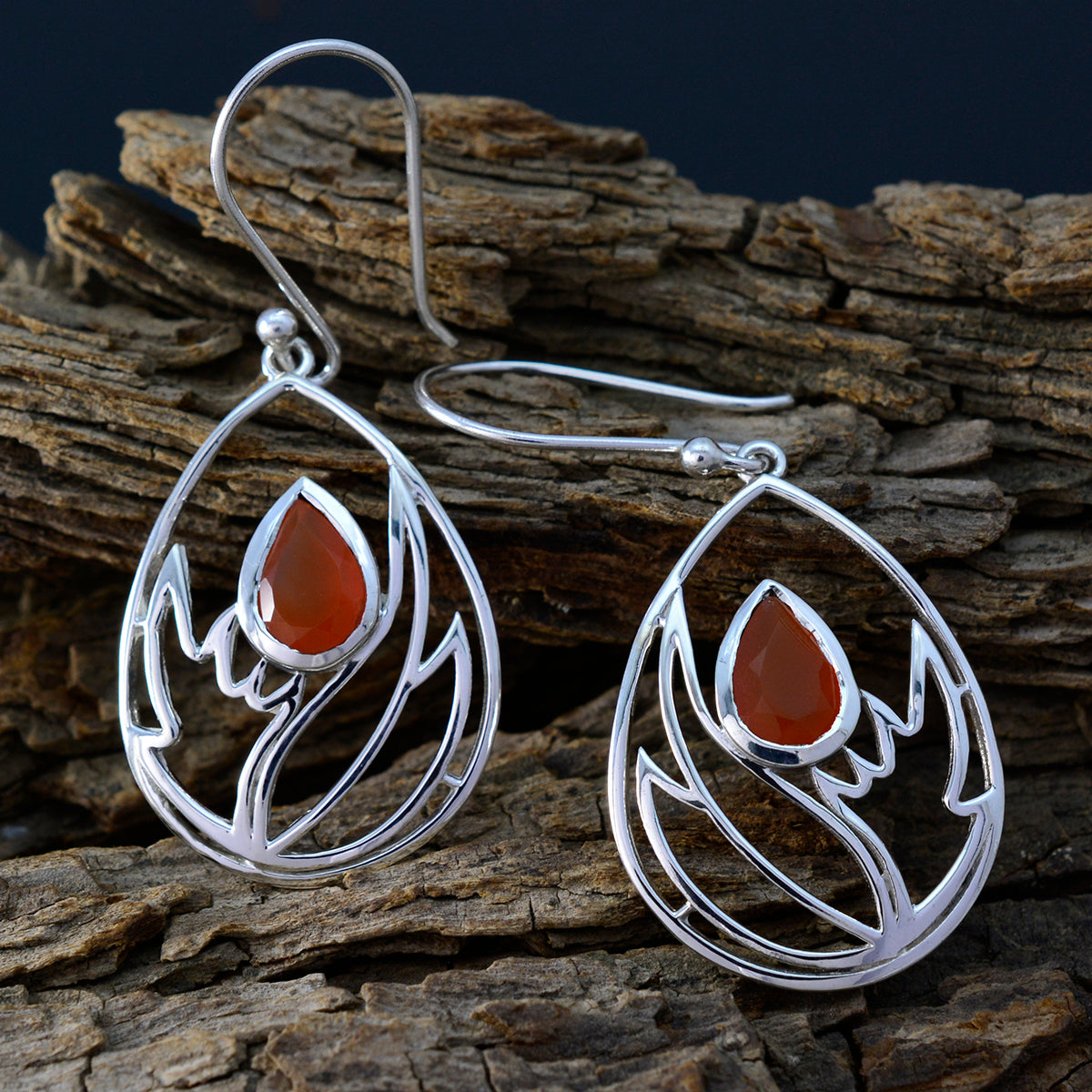 Red-Onyx-Moroccan-Evelyn-Solitaire-Dangle-Red-925-Silver-Earring