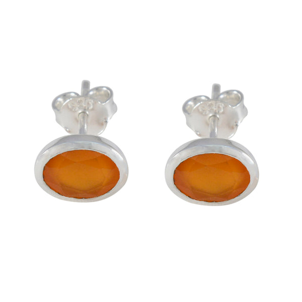 Red-Onyx-African-Naomi-Solitaire-Stud-Red-Silver-Earring