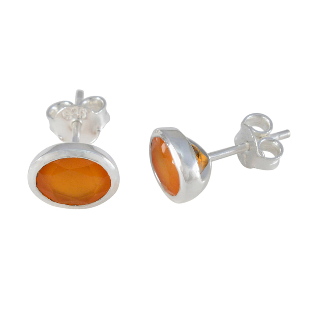 Red-Onyx-African-Naomi-Solitaire-Stud-Red-Silver-Earring