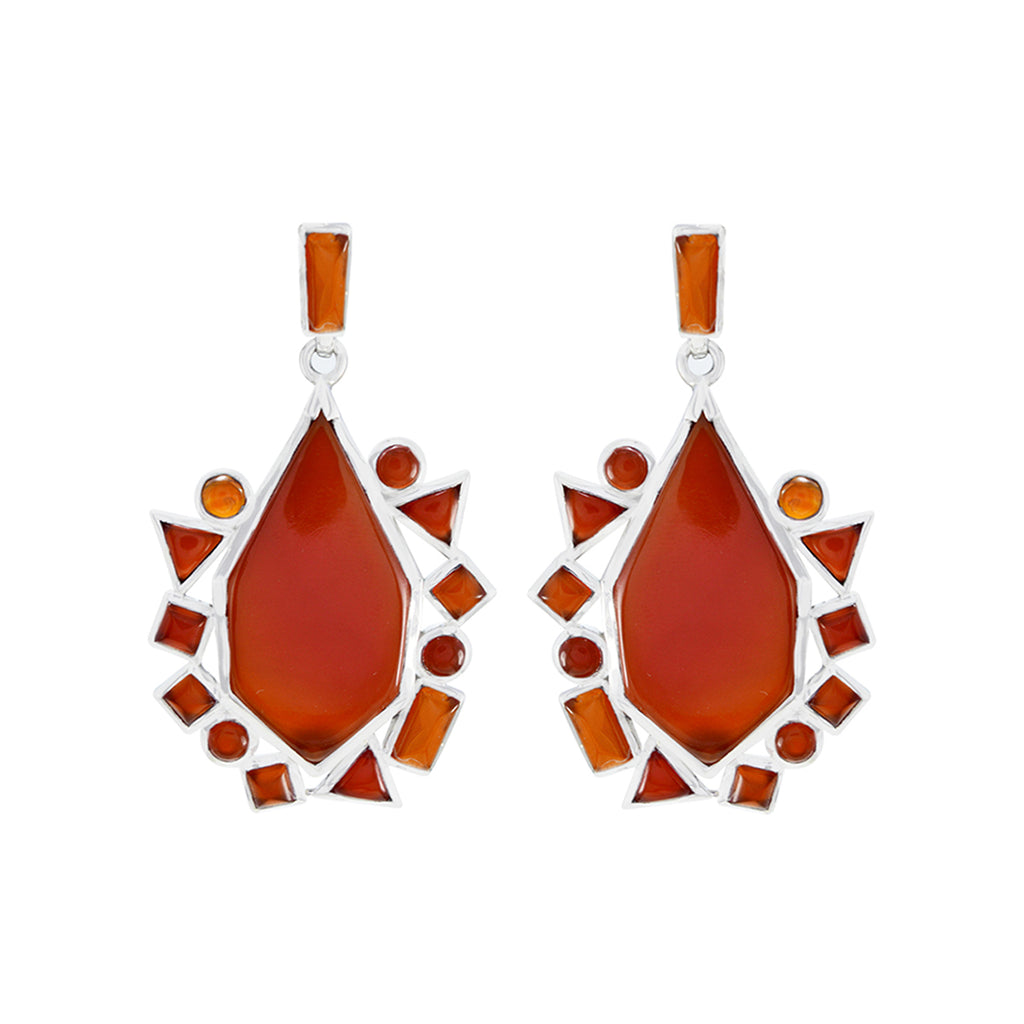 Red-Onyx-Italian-Bianca-multiple-Stud-Red-925-Silver-Earring