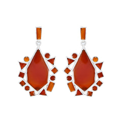 Red-Onyx-Italian-Bianca-multiple-Stud-Red-925-Silver-Earring