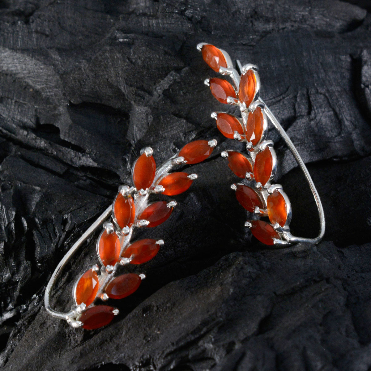 Red-Onyx-American-Genesis-multiple-Stud-Red-92.5-Silver-Earring