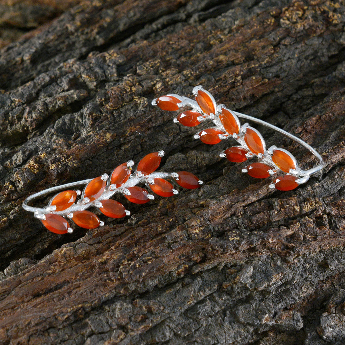 Red-Onyx-American-Genesis-multiple-Stud-Red-92.5-Silver-Earring