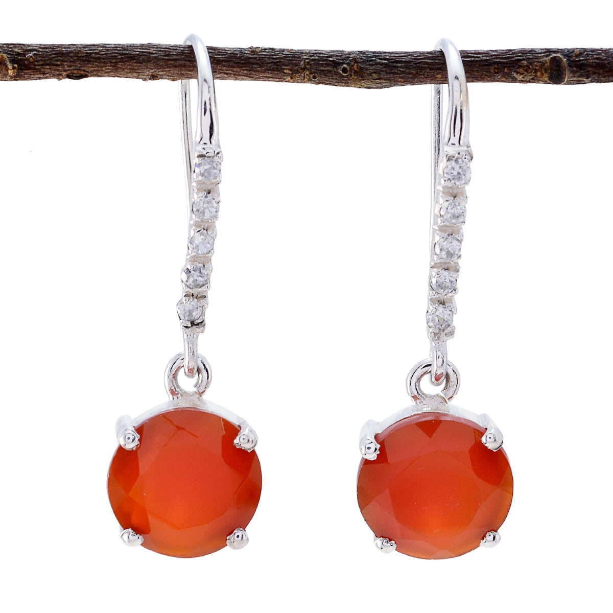 Red-Onyx-Korean-Giulia-multiple-Dangle-Red-925-Silver-Earring メイン画像