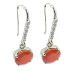 Red-Onyx-Korean-Giulia-multiple-Dangle-Red-925-Silver-Earring