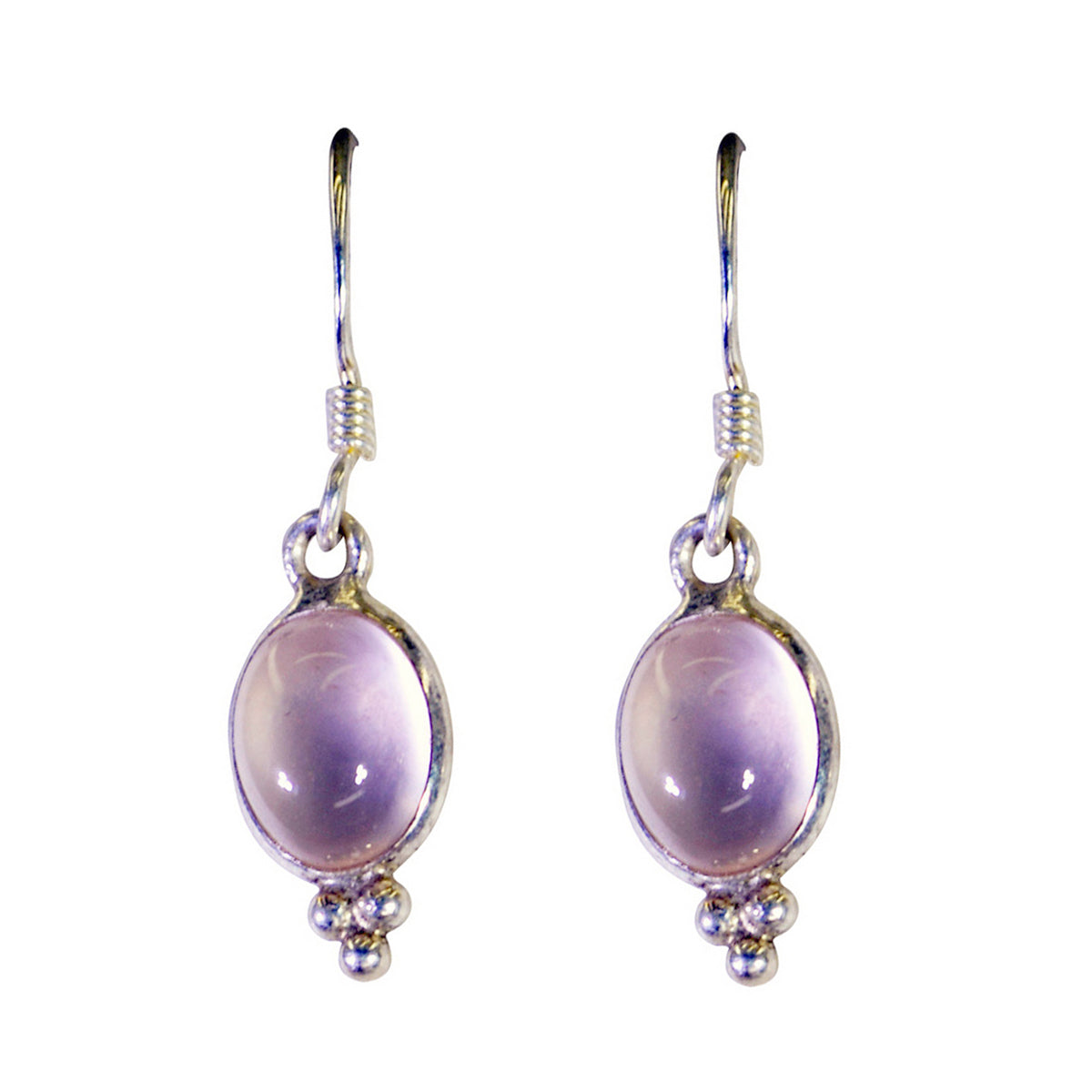 Rose-Quartz-Japanese-Grace-multiple-Dangle-Pink-925-Silver-Earring Immagine principale del prodotto