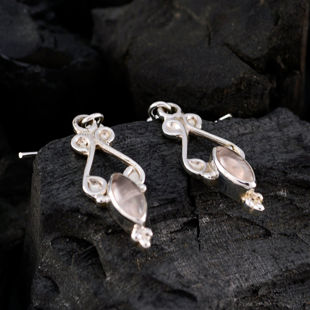 Rose-Quartz-Australian-Hazel-multiple-Dangle-Pink-925-Sterling-Silver-Earring