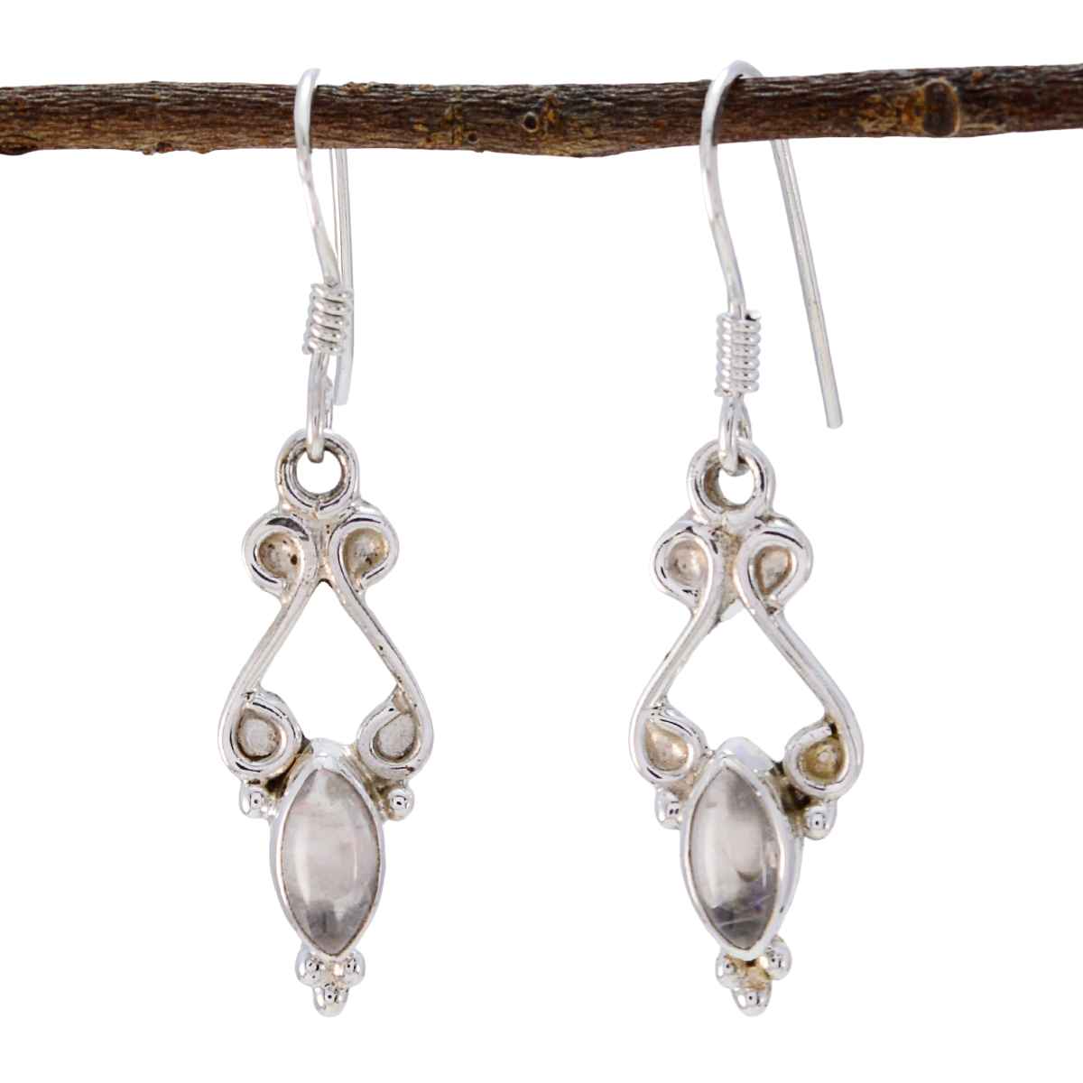 Rose-Quartz-Australian-Hazel-multiple-Dangle-Pink-925-Sterling-Silver-Earring メイン画像