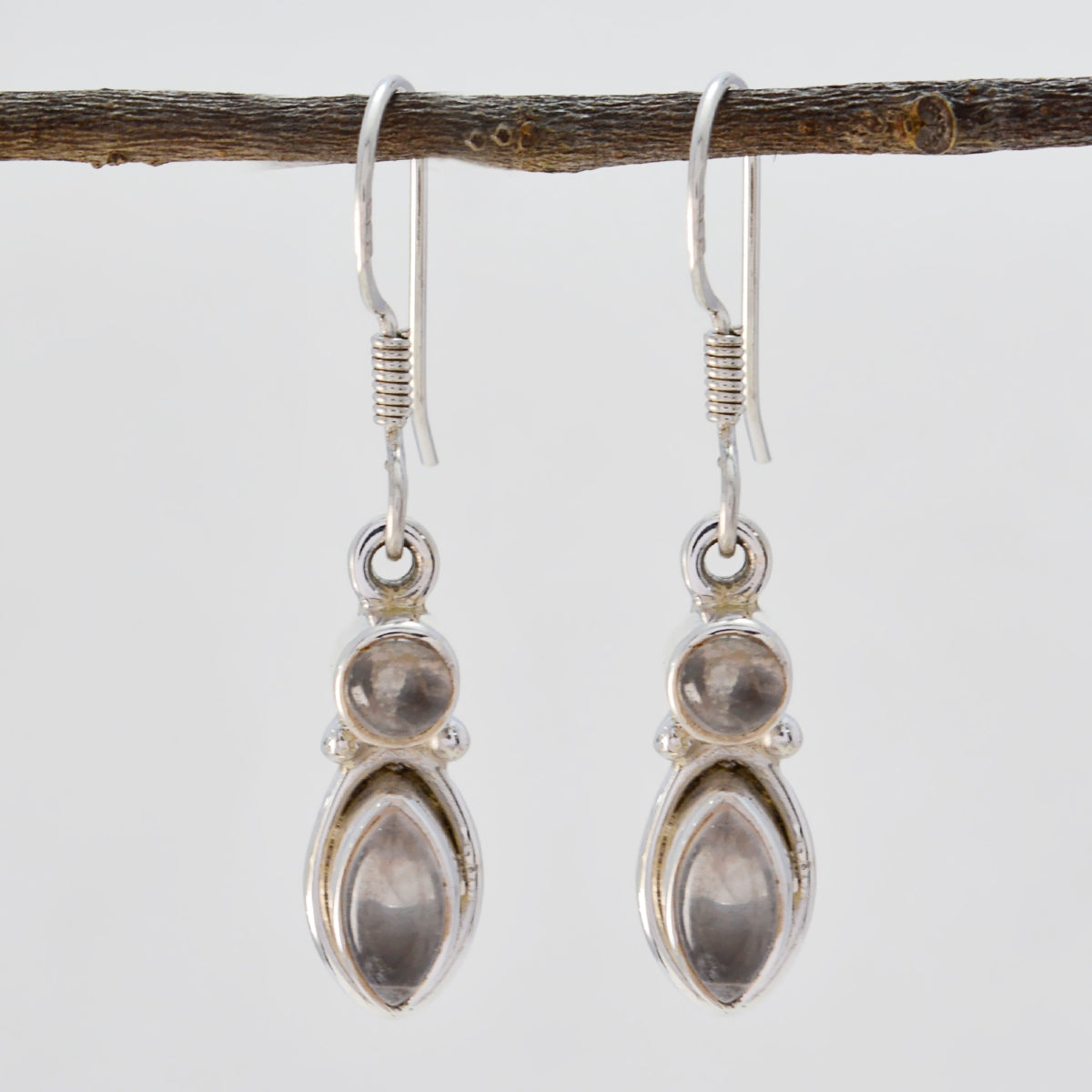 Rose-Quartz-Spanish-Ida-multiple-Dangle-Pink-Silver-Earring