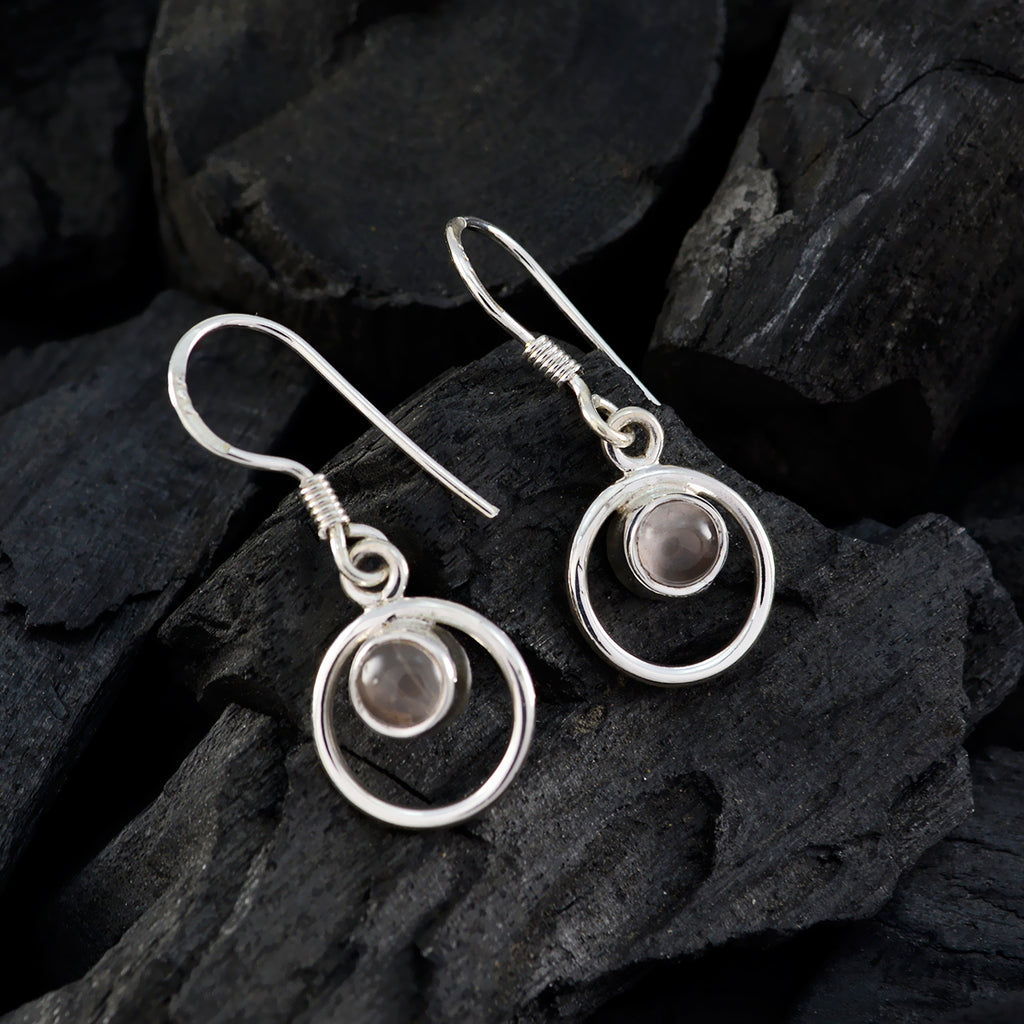 Rose-Quartz-French-Inès-multiple-Dangle-Pink-925-Sterling-Silver-Earring