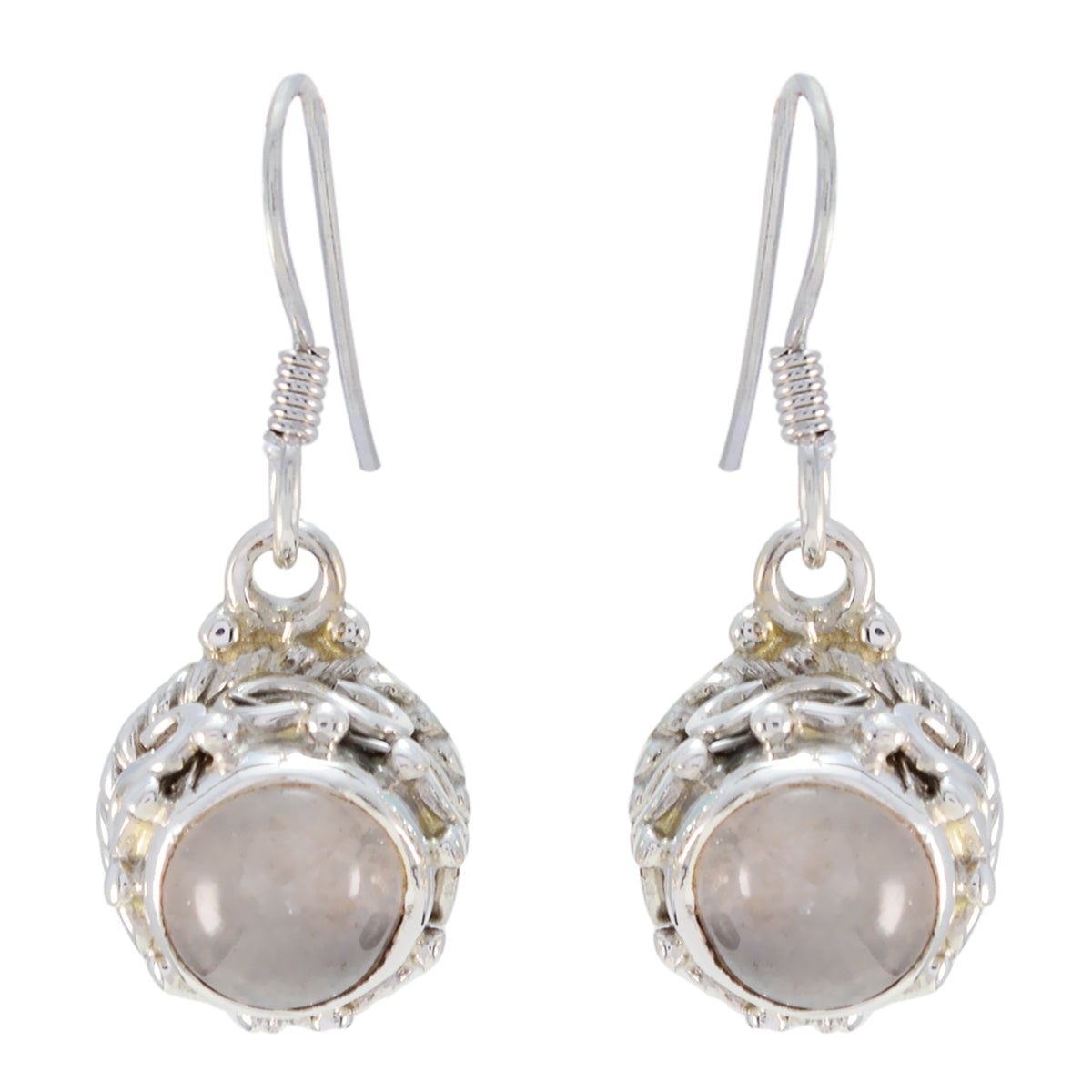 Rose-Quartz-Egyptian-Mila-multiple-Dangle-Pink-925-Sterling-Silver-Earring Imagen principal del producto