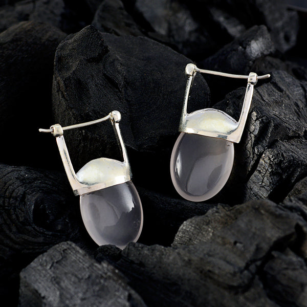 Rose-Quartz-American-Josephine-Solitaire-Dangle-Pink-925-Silver-Earring