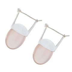 Rose-Quartz-American-Josephine-Solitaire-Dangle-Pink-925-Silver-Earring