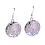 Rose-Quartz-Korean-Julia-Solitaire-Dangle-Pink-925-Sterling-Silver-Earring