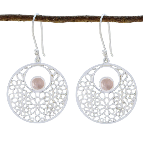 Rose-Quartz-Turkish-Katharina-Solitaire-Dangle-Pink-925-Silver-Earring