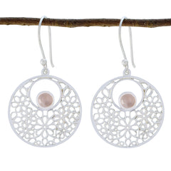 Rose-Quartz-Turkish-Katharina-Solitaire-Dangle-Pink-925-Silver-Earring