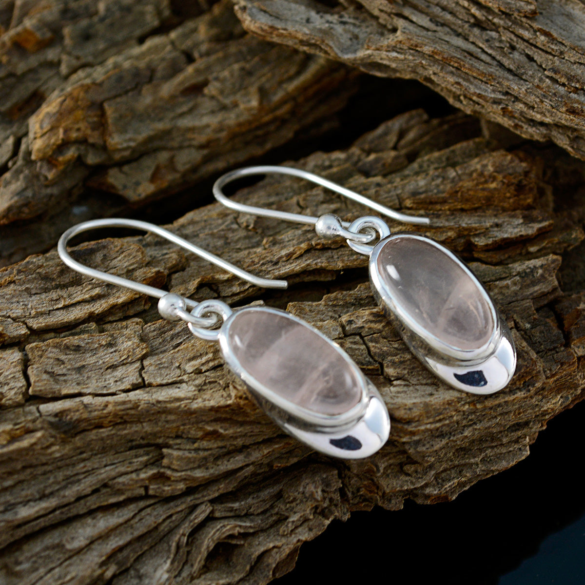 Rose-Quartz-Middle-Eastern-Laura-Solitaire-Dangle-Pink-Silver-Earring