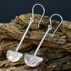 Rose-Quartz-Australian-Lea-Solitaire-Dangle-Pink-925-Sterling-Silver-Earring