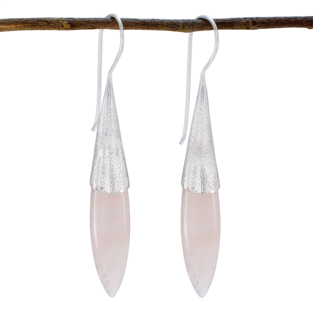 Rose-Quartz-Moroccan-Jiwoo-Solitaire-Dangle-Pink-Silver-Earring
