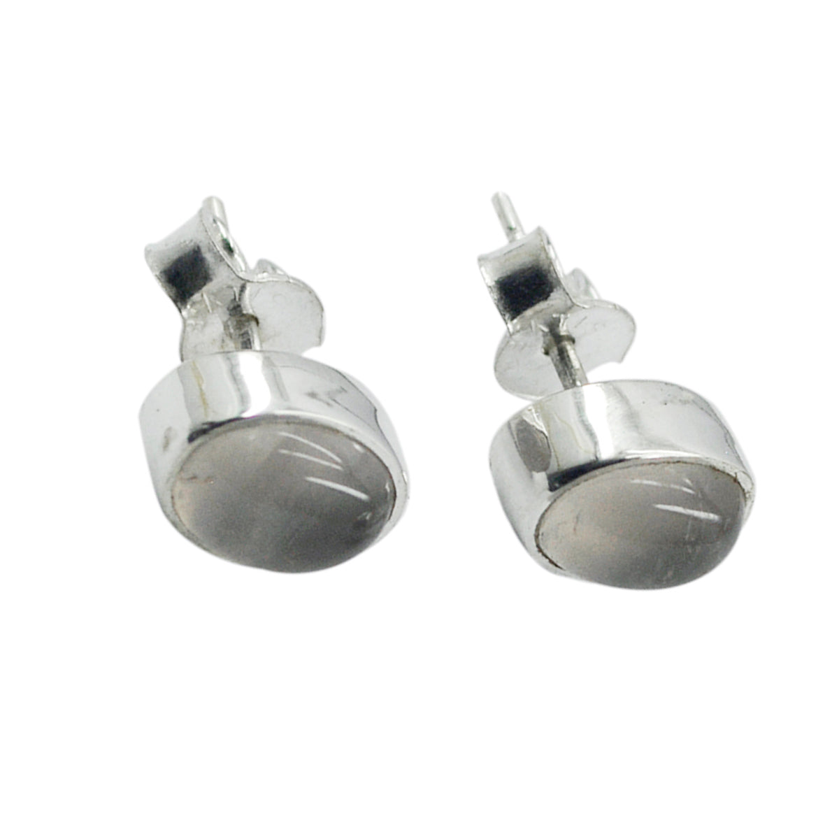 ローズクォーツ ラテンアメリカン リリ ソリティア スタッド ピンク 925 シルバー イヤリング サブ画像