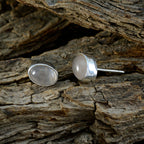 Rose-Quartz-French-Carolina-Solitaire-Stud-Pink-925-Silver-Earring