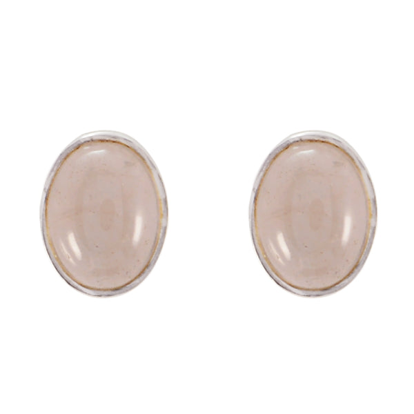 Rose-Quartz-French-Carolina-Solitaire-Stud-Pink-925-Silver-Earring