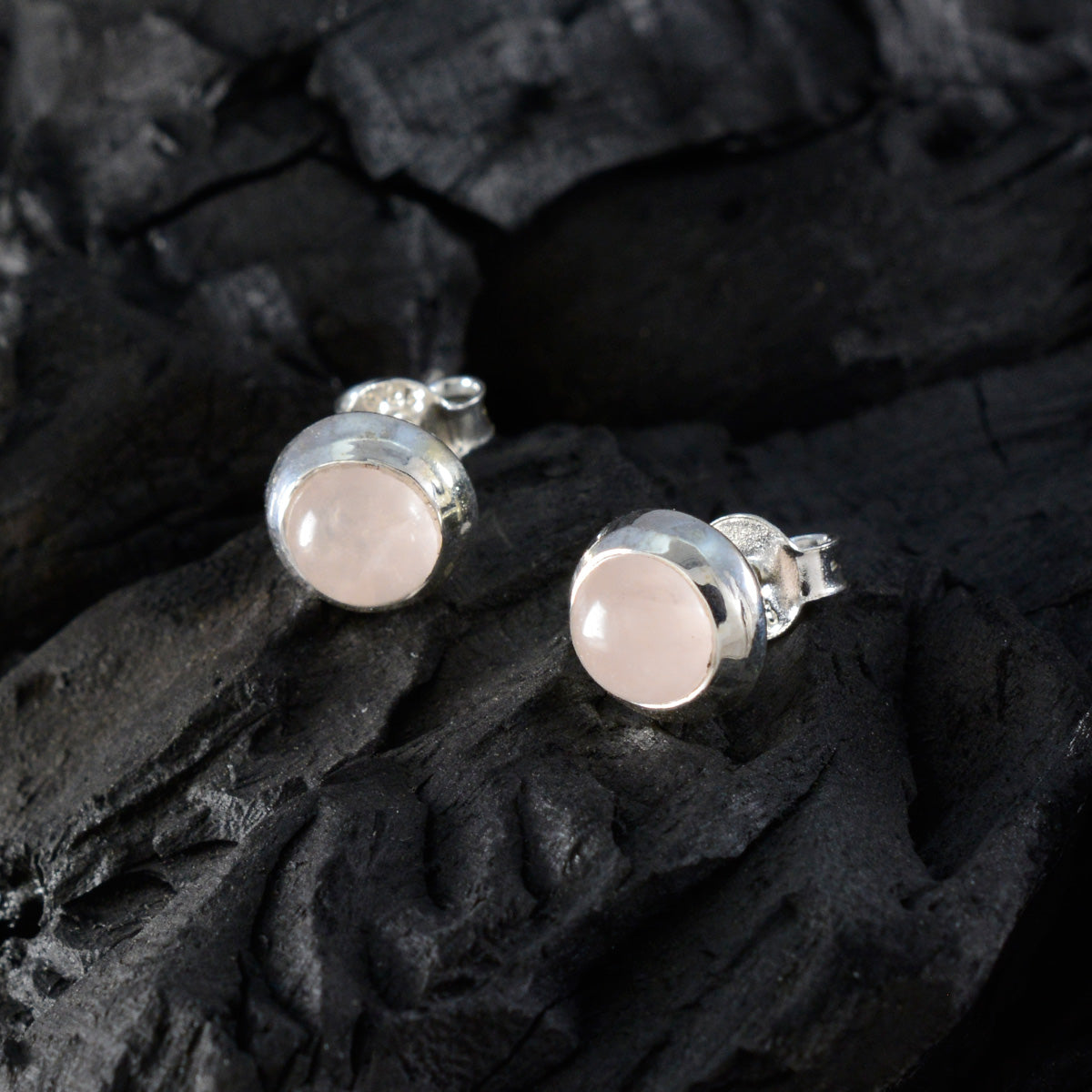 Rose-Quartz-German-Emily-Solitaire-Stud-Pink-925-Silver-Earring