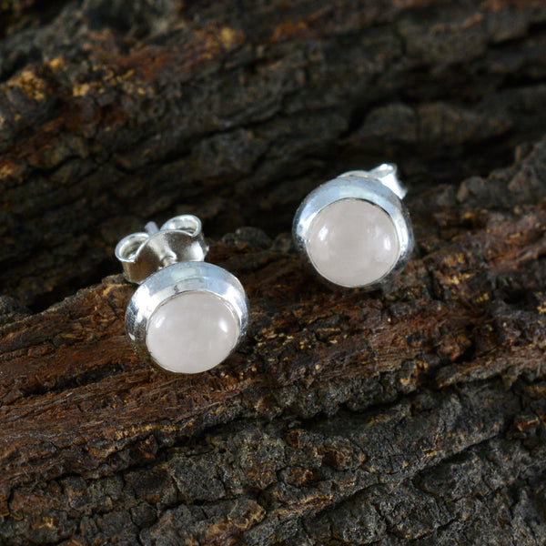 Rose-Quartz-German-Emily-Solitaire-Stud-Pink-925-Silver-Earring