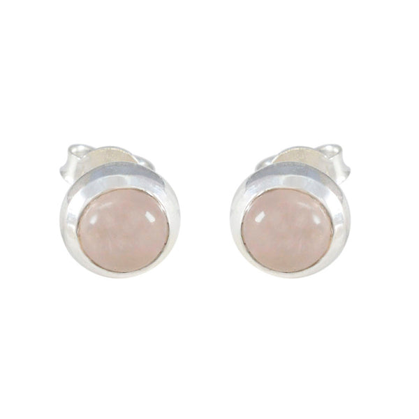 Rose-Quartz-German-Emily-Solitaire-Stud-Pink-925-Silver-Earring