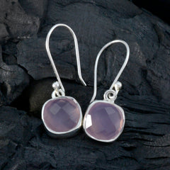 Rose-Quartz-African-Lucy-multiple-Dangle-Pink-925-Sterling-Silver-Earring