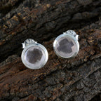 Rose-Quartz-Spanish-Agustina-Solitaire-Stud-Pink-925-Silver-Earring