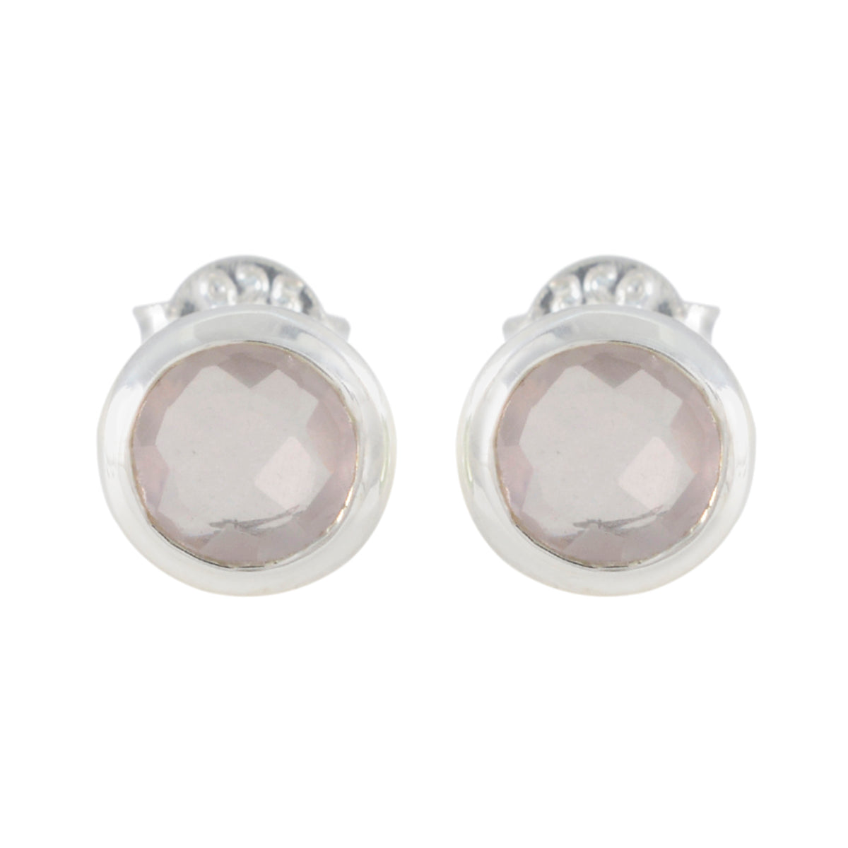 Rose-Quartz-Spanish-Agustina-Solitaire-Stud-Pink-925-Silver-Earring
