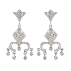 Rose-Quartz-Indian-Zara-multiple-Stud-Pink-925-Sterling-Silver-Earring