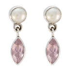 Rose-Quartz-Moroccan-Marie-multiple-Stud-Pink-Silver-Earring