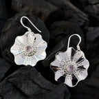 Rose-Quartz-Russian-Amelia-Solitaire-Dangle-Pink-Silver-Earring