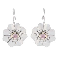 Rose-Quartz-Russian-Amelia-Solitaire-Dangle-Pink-Silver-Earring