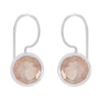 Rose-Quartz-Australian-Camilla-Solitaire-Dangle-Pink-925-Sterling-Silver-Earring