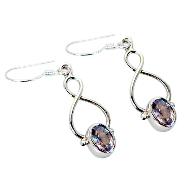 Rose-Quartz-American-Maya-Solitaire-Dangle-Pink-Sterling-Silver-Earring