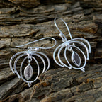 Rose-Quartz-Korean-Mia-Solitaire-Dangle-Pink-Sterling-Silver-Earring